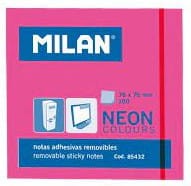  Notes samoprzylepny Milan, 76x76mm, neon różowy, 100 kartek