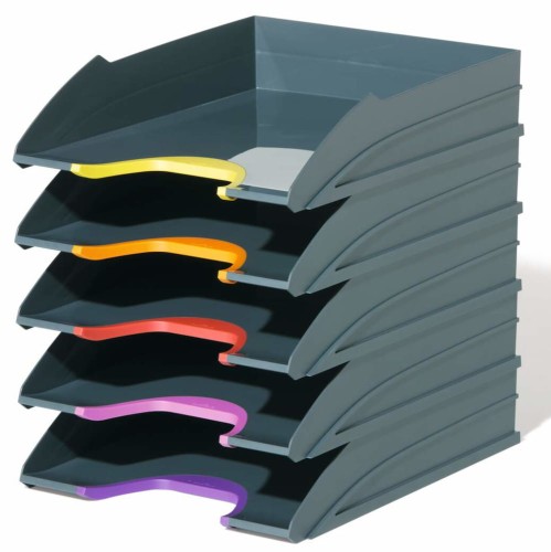 Półka na dokumenty Durable Varicolor, 5 sztuk, antracyt