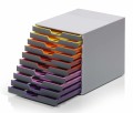 Szafka na dokumenty Durable Varicolor, 10 szuflad, antracyt