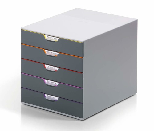 Szafka na dokumenty Durable Varicolor, 5 szuflad, antracyt
