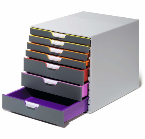 Szafka na dokumenty Durable Varicolor, 7 szuflad, antracyt