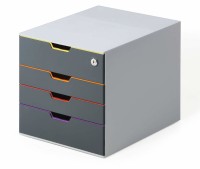 Szafka na dokumenty Durable Varicolor Safe, 4 szuflady, antracyt