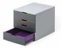 Szafka na dokumenty Durable Varicolor, 4 szuflady, antracyt
