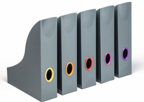 Pojemnik na dokumenty Durable Varicolor, A-4, 5 sztuk, antracyt