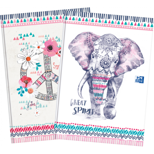 Brulion A-5 Oxford Boho, 96 kartek, w kratkę