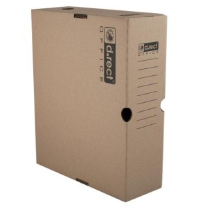 Pudło do archiwum D.Rect, A-4, 80mm, brązowy