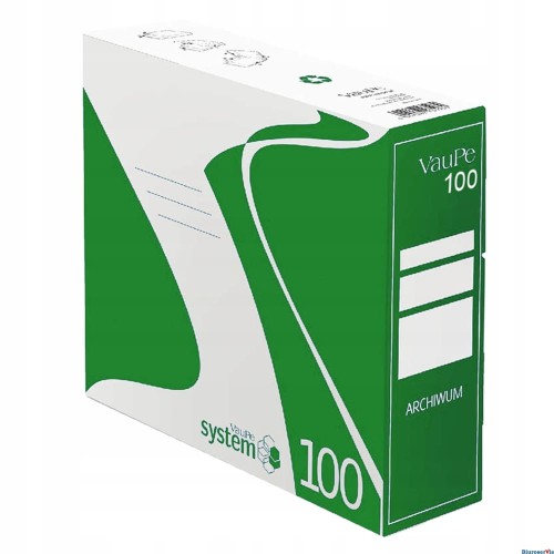Pudło do archiwum VauPe, A-4, 100mm, biało-zielony