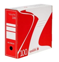 Pudło do archiwum VauPe, A-4, 100mm, biało-czerwony