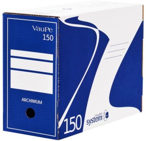 Pudło do archiwum Vaupe, A-4, 150mm, biało-niebieski