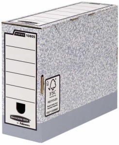 Pudło do archiwum Fellowes Bankers Box, A-4, 100mm, szary