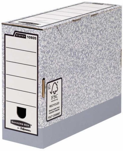 Pudło do archiwum Fellowes Bankers Box, A-4, 100mm, szary