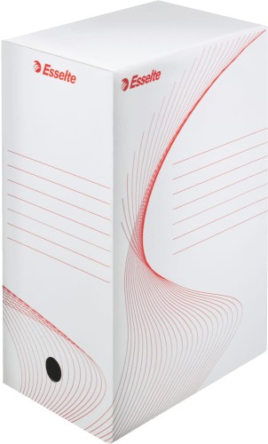Pudło do archiwum Esselte Standard A-4, 150mm, biało-czerwony