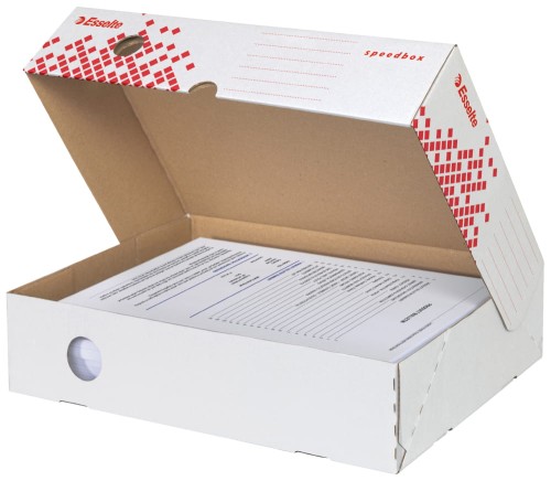 Pudło do archiwum Esselte Speedbox A-4, 80mm, poziome