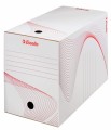 Pudło do archiwum Esselte Standard, A-4, 200mm, biało-czerwony