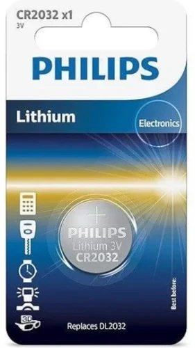 Bateria Philips, CR 2032 3V, 1 sztuka
