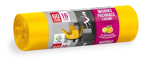 Worki na śmieci 60L/16 sztuk zapachowe Anna Zaradna