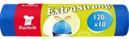 Worki na śmieci 120L/10sztuk Extra Strong Kuchcik
