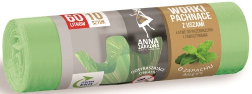Worki na śmieci 60L/10 sztuk zapachowe Anna Zaradna