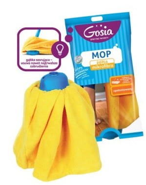 Mop końcówka, mikrofibra Gosia