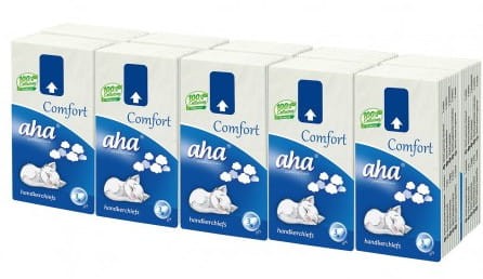 Chusteczki higieniczne AHA, opakowanie 10 sztuk