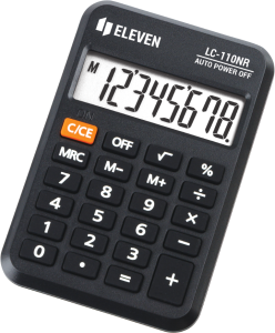 Kalkulator Eleven LC-110NR kieszonkowy, czarny