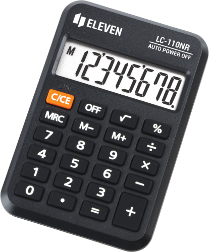 Kalkulator Eleven LC-110NR kieszonkowy, czarny