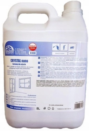 Płyn do mycia szyb Dolphin Crystal nano, 5l