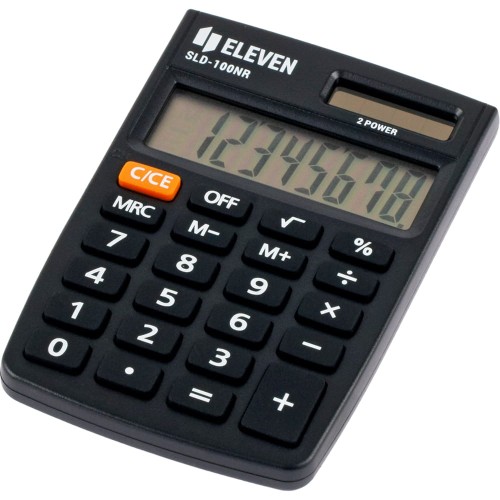 Kalkulator Eleven SLD-100NR, kieszonkowy, czarny