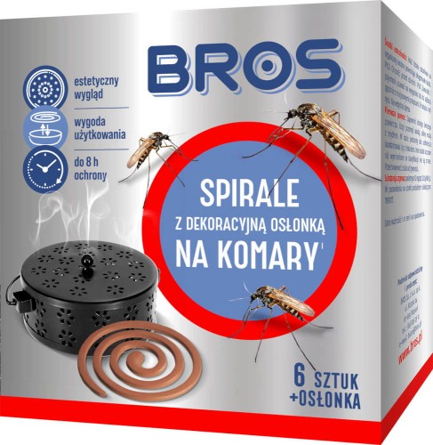 BROS Spirale na komary z dekoracyjną osłonką, 6 sztuk