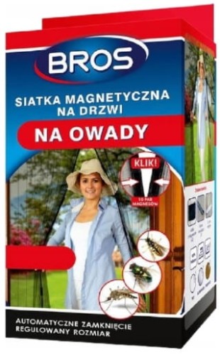 Bros siatka magnetyczna na drzwi czarna 100x220cm