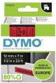 Taśma do drukarki DYMO D1 12/7 czarny/czerwony 45017 n/o