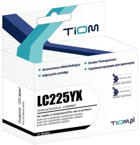 Tusz TiOM Brother LC-225YC DCP-J412DW yellow