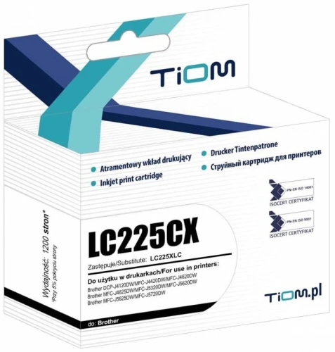 Tusz TiOM Brother LC225CX DCP-J412DW cyan