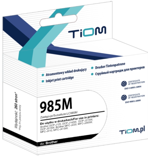 Tusz TiOM Brother LC-985 M magenta