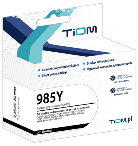 Tusz TiOM Brother LC-985 Y yellow