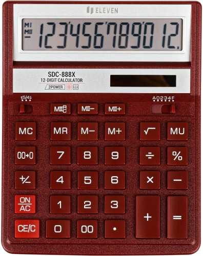 Kalkulator Eleven SDC-888XRD, czerwony