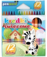 Kredki świecowe Penword Premium, 12 kolorów
