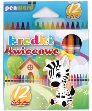Kredki świecowe Penword Premium, 12 kolorów