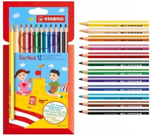 Kredki Stabilo 12 kolorów, Trio 203/12