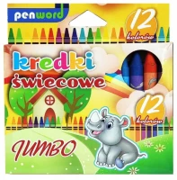 Kredki świecowe Penword Jumbo, 12 kolorów