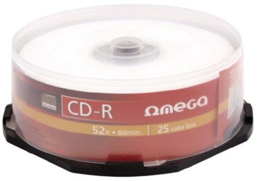 Płyta CD-R Omega, 52x 700MB, 25 sztuk