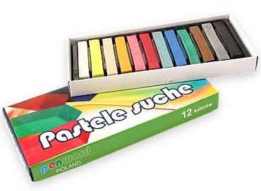 Kredki pastele suche Polsirhurt, 12 kolorów