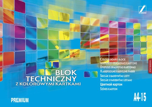Blok techniczny A-4, kolorowy
