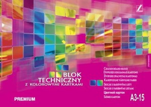 Blok techniczny A-3, kolorowy, 170g