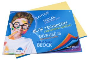 Blok techniczny A-3, kolorowy, 170g