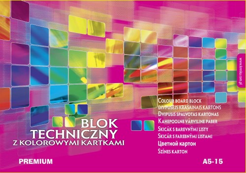 Blok techniczny A-5, kolorowy