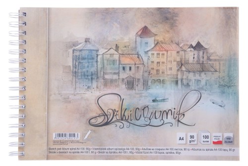 Szkicownik artystyczny A-4, 100 kartek, 90g