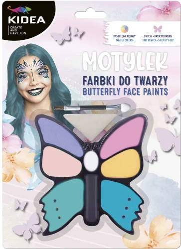 Farby do malowania twarzy Kidea Motylek, 8 kolorów