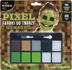 Farby do malowania twarzy 8 kolorów pixel Kidea