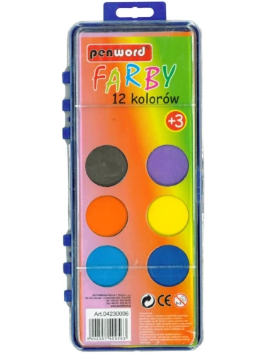 Farby wodne Penword, 12 kolorów